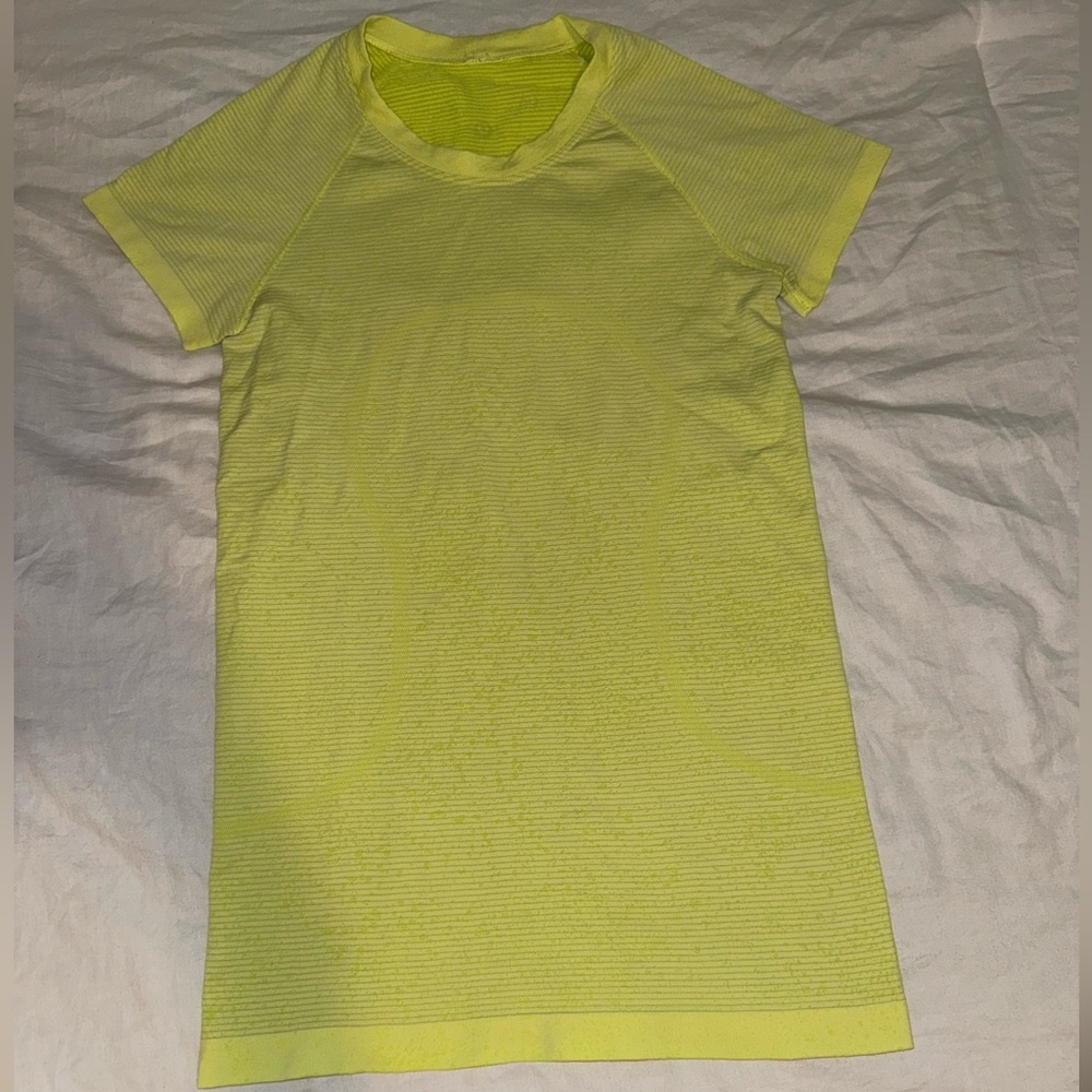 Yellow Lululemon Swiftly Tech Short-Sleeve Shirt